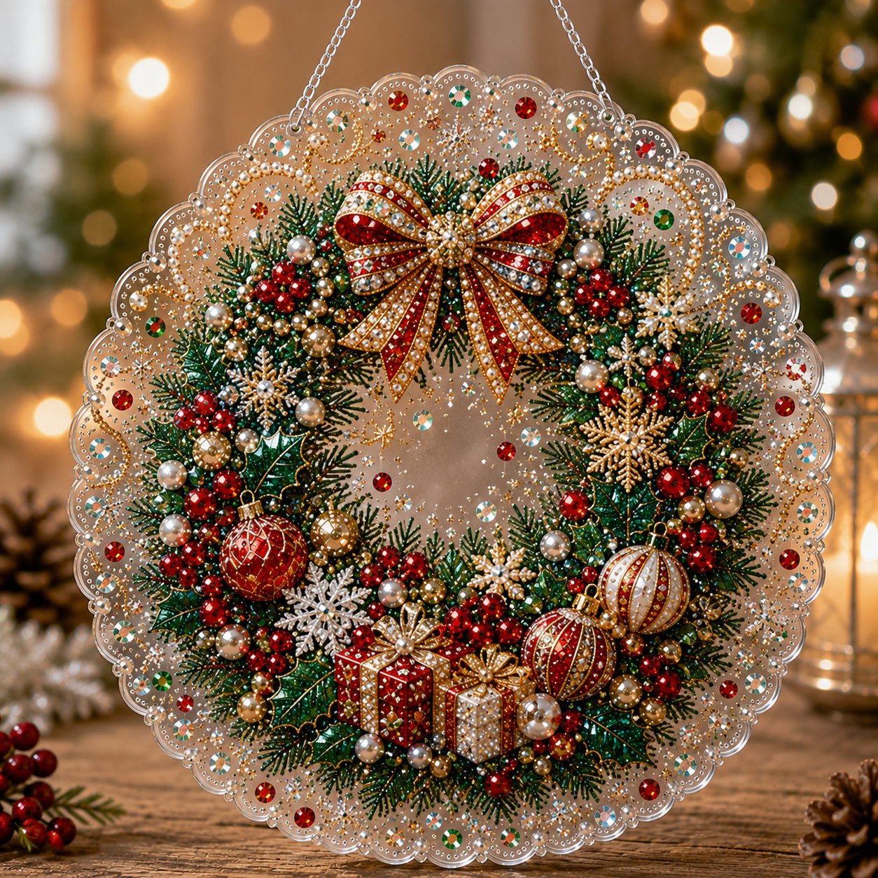 🎄 LIMITED TIME!! 49% OFF – ✨ Christmas Pearl Diamond Art Hanging Ornament Kit
