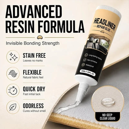 🎉49K+ Sold 🚗 Waterproof Car Headliner Repair Glue, High Strength Adhesive for Sagging Car Ceiling & Interior