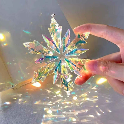 Cwkbzc🎉Crystal Snowflake Suncatcher Christmas Ornament