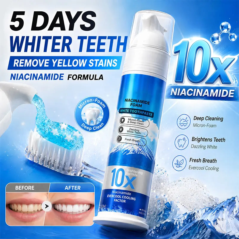 🦷✨Niacinamide Foaming🫧 Whitening Toothpaste 10X