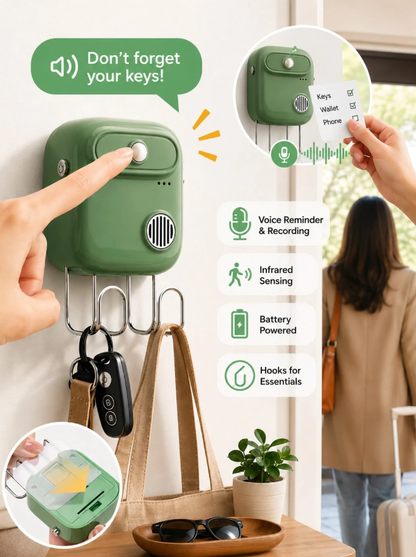 Smart voice reminder for home use, key-prevention sensor for seniors.