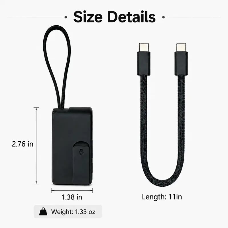 🧳  Pocket Tech Kit – All-in-One Charging, Data Sync & Travel Companion!