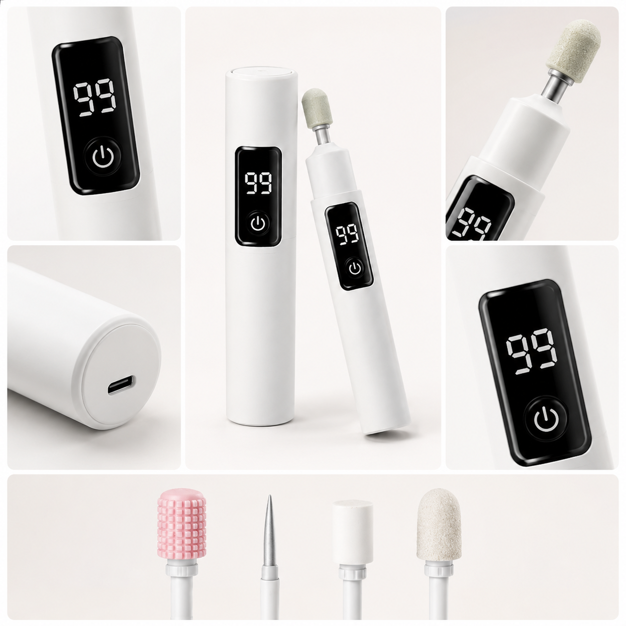 ✨New Arrival✨Professional Ultra-Safe LED Electric Nail Grinder