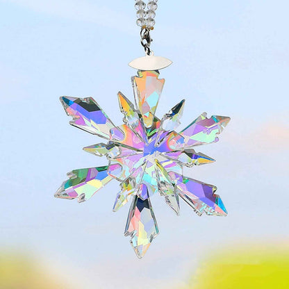 Cwkbzc🎉Crystal Snowflake Suncatcher Christmas Ornament