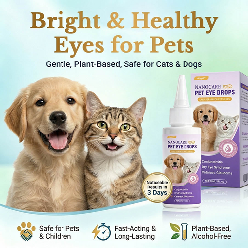 aegiri NanoCare Pet Eye Drops-Relieves Conjunctivitis, Dry Eyes, Cataracts, and Keratitis