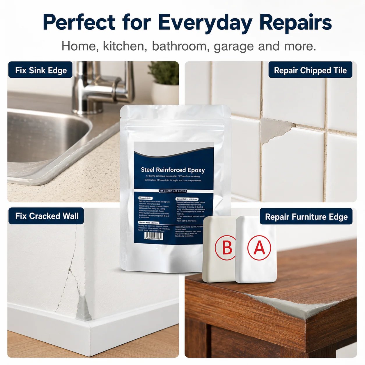 💥SAVE 50% NOW🏠Steel Reinforced Epoxy Repair Putty