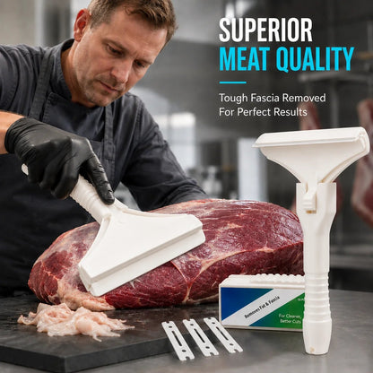 🥩🔥 50% OFF! Stainless Steel Meat Scraper – Easy Fat & Fascia Removal Tool for Beef & Pork 🔪✨