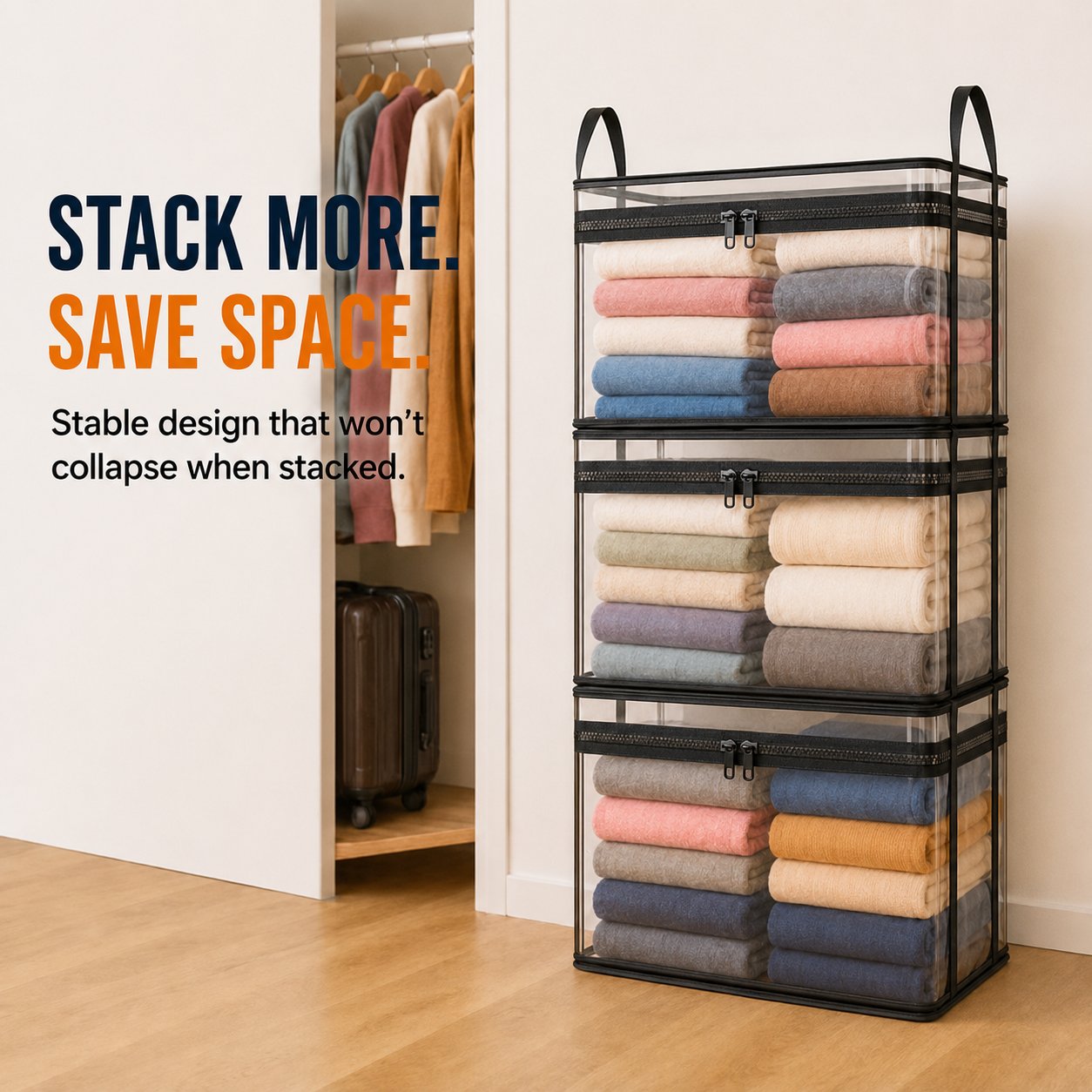 🔥Last Day 49% OFF📦Portable Large Heavy-Duty Thick Plastic Clear Storage Box