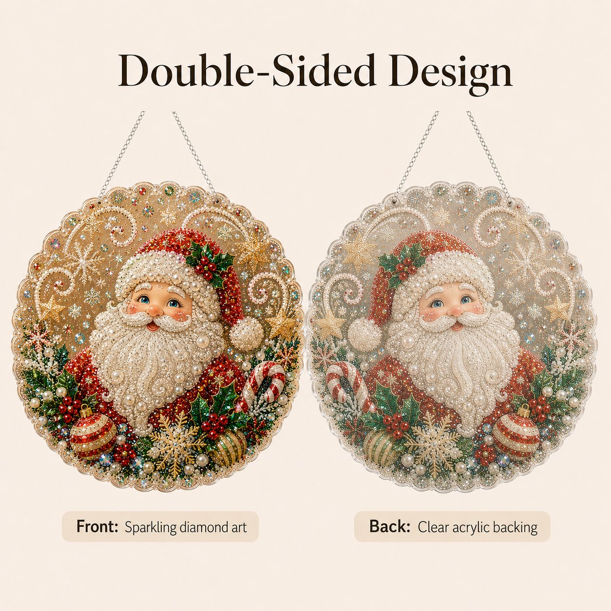 🎄 LIMITED TIME!! 49% OFF – ✨ Christmas Pearl Diamond Art Hanging Ornament Kit