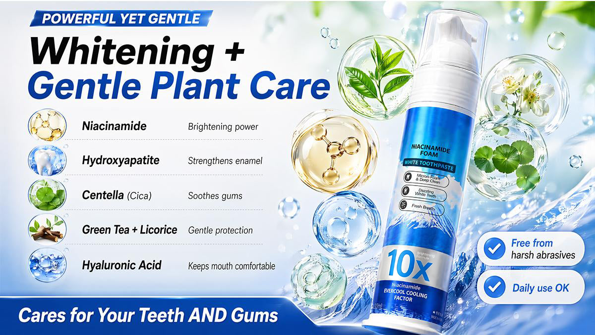 🦷✨Niacinamide Foaming🫧 Whitening Toothpaste 10X