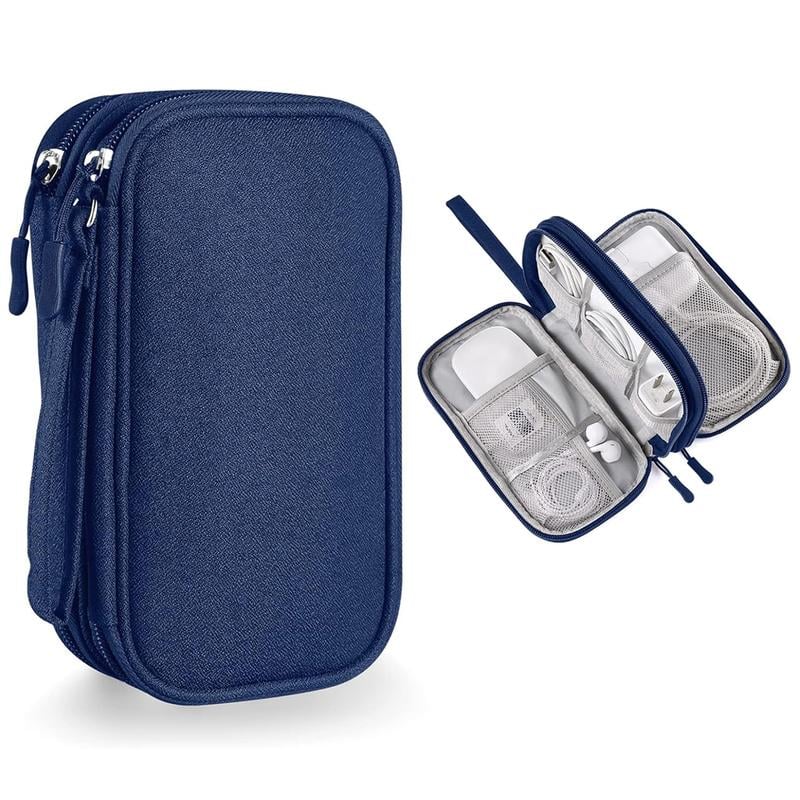 🔥Travel Cable Organizer Pouch, Double Layers All-in-One Storage Bag for Cord