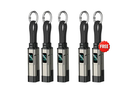 🔥4-in-1 Digital Display Keychain Charging Cable
