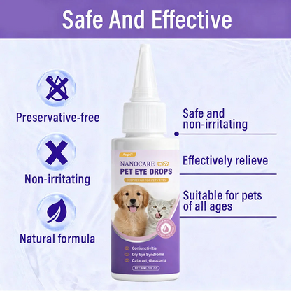 aegiri NanoCare Pet Eye Drops-Relieves Conjunctivitis, Dry Eyes, Cataracts, and Keratitis