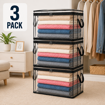 🔥Last Day 49% OFF📦Portable Large Heavy-Duty Thick Plastic Clear Storage Box