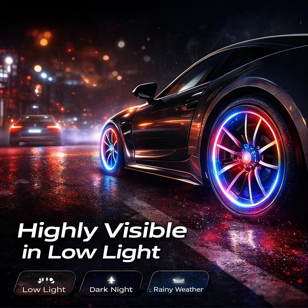 ✨ Motion-Activated LED Tire Valve Caps – TopSpire® Waterproof Auto-Glow Wheel Lights 🚗💥