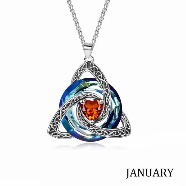 💝12-Month Celtic Birthstone Necklace