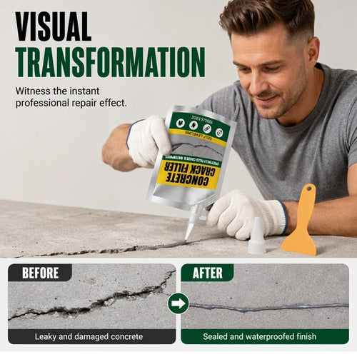 ⏳Time-Limited Special⏰ Waterproof Concrete Crack Filler for Indoor & Outdoor Use