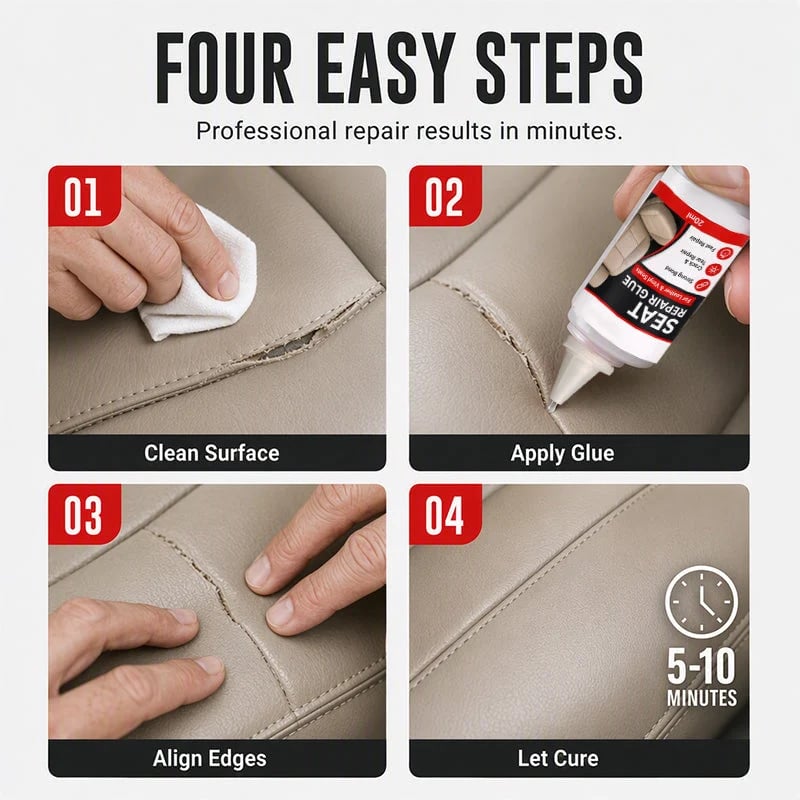 🚗50% OFF NOW! Quick Dry Car Seat Leather Repair Glue