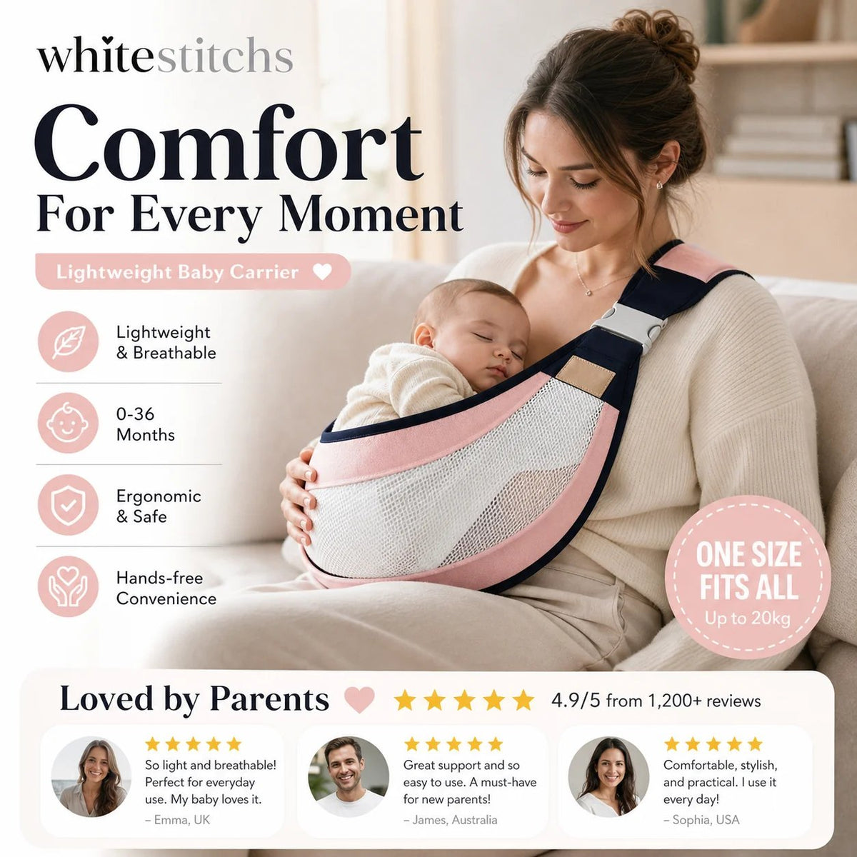 🎉 2026 Sale — Over 30,000 Sold! 👶 4-in-1 Breathable Baby Carrier✨