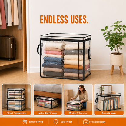 🔥Last Day 49% OFF📦Portable Large Heavy-Duty Thick Plastic Clear Storage Box