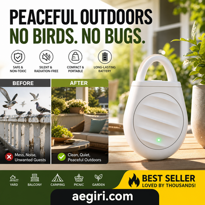 🏆  🐦🎁No more trouble from birds, beasts and locusts-Portable Ultrasonic Bird Repellent Keychain