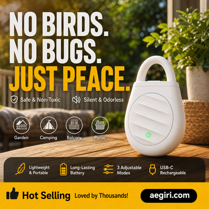 🏆  🐦🎁No more trouble from birds, beasts and locusts-Portable Ultrasonic Bird Repellent Keychain