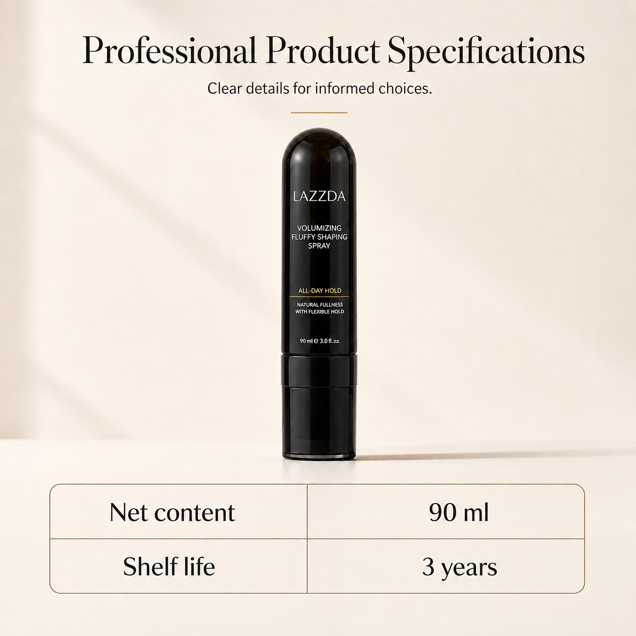 Fluffy Hair Shaping Spray Long Lasting Volumizing Mist with Peach Fragrance