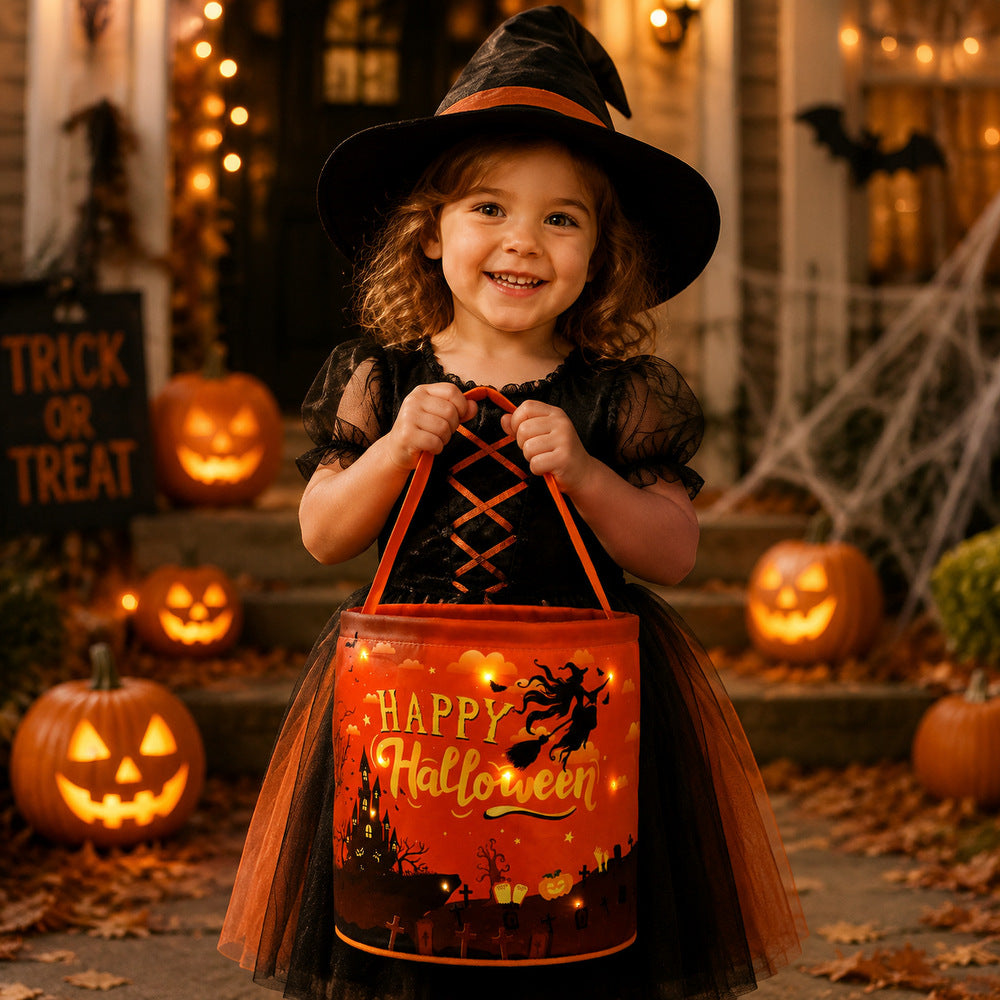 Halloween Candy Bucket – Reusable Trick-or-Treat Treat Bag