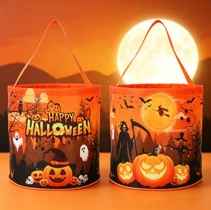 Halloween Candy Bucket – Reusable Trick-or-Treat Treat Bag