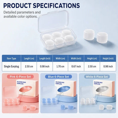 💥Moldable Silicone Mud Earplugs💕