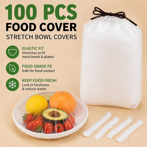 🔥 Hot Sale🔥 100PCS Disposable Stretch Food Covers for Bowls & Plates