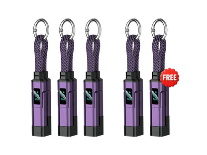 🔥4-in-1 Digital Display Keychain Charging Cable