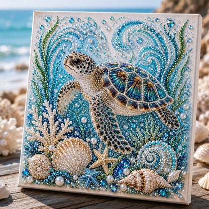 🔥 50% OFF - 🌊✨ Ocean Theme Pearl Art DIY Kit – Relaxing DIY Craft to Create Stunning Coastal Artwork