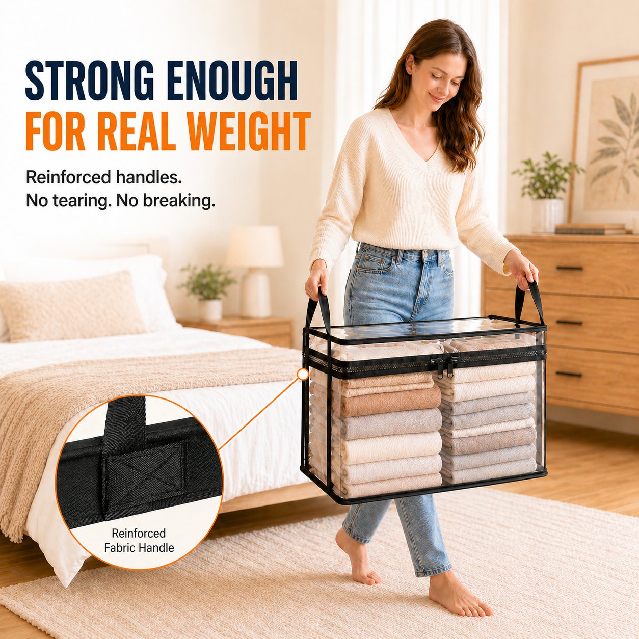 🔥Last Day 49% OFF📦Portable Large Heavy-Duty Thick Plastic Clear Storage Box
