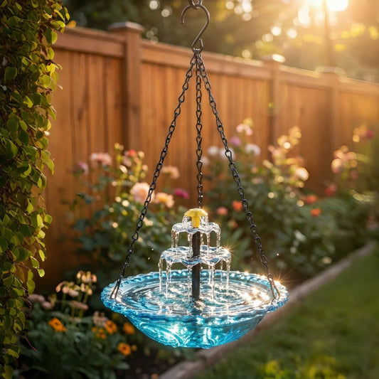 🔥🔥 Solar Cascade Hanging Bird Bath Fountain | 🚨 Selling Fast!