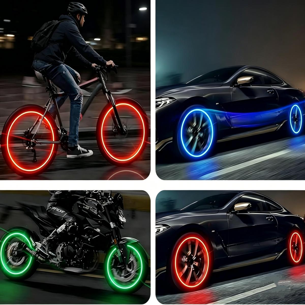 ✨ Motion-Activated LED Tire Valve Caps – TopSpire® Waterproof Auto-Glow Wheel Lights 🚗💥