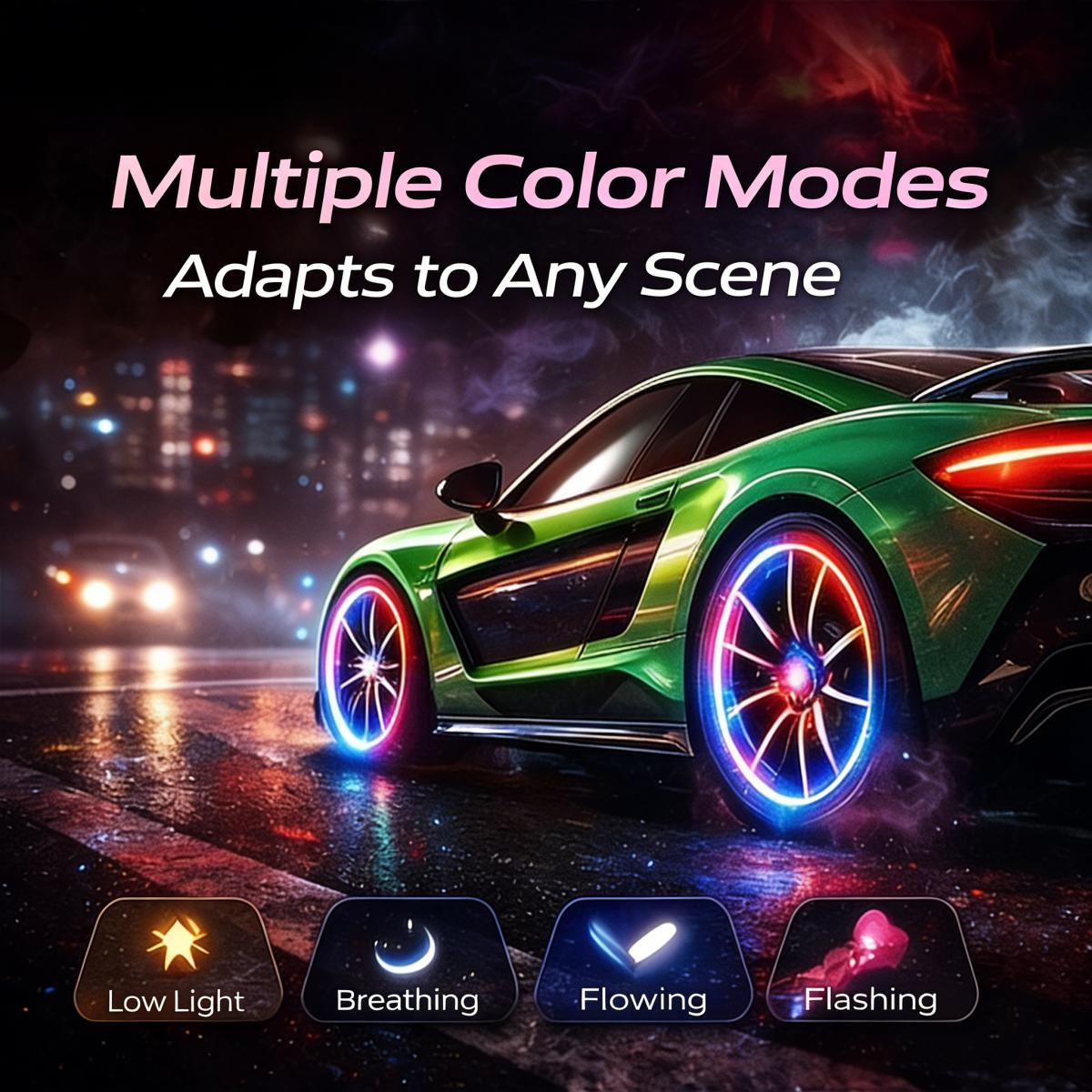 ✨ Motion-Activated LED Tire Valve Caps – TopSpire® Waterproof Auto-Glow Wheel Lights 🚗💥