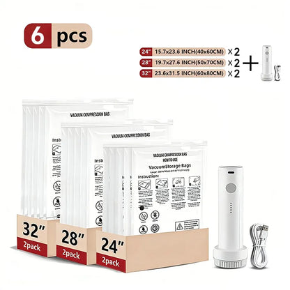 ✨Cordless Travel Vacuum Storage Compression Bag Set