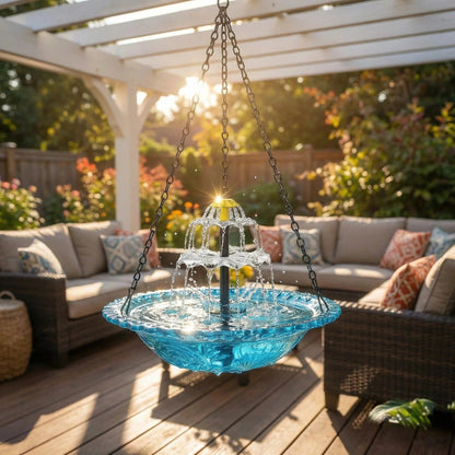 🔥🔥 Solar Cascade Hanging Bird Bath Fountain | 🚨 Selling Fast!