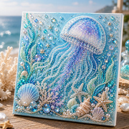 🔥 50% OFF - 🌊✨ Ocean Theme Pearl Art DIY Kit – Relaxing DIY Craft to Create Stunning Coastal Artwork