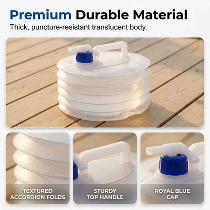 🔥LAST DAY 50% OFF - 🚿Collapsible Food-Grade Water Container with Leak-Proof Spigot