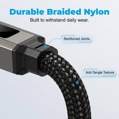 🔥4-in-1 Digital Display Keychain Charging Cable