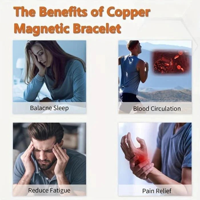 🔥🔥Copper magnetic bracelet--Relieve fatigue and promote blood circulation