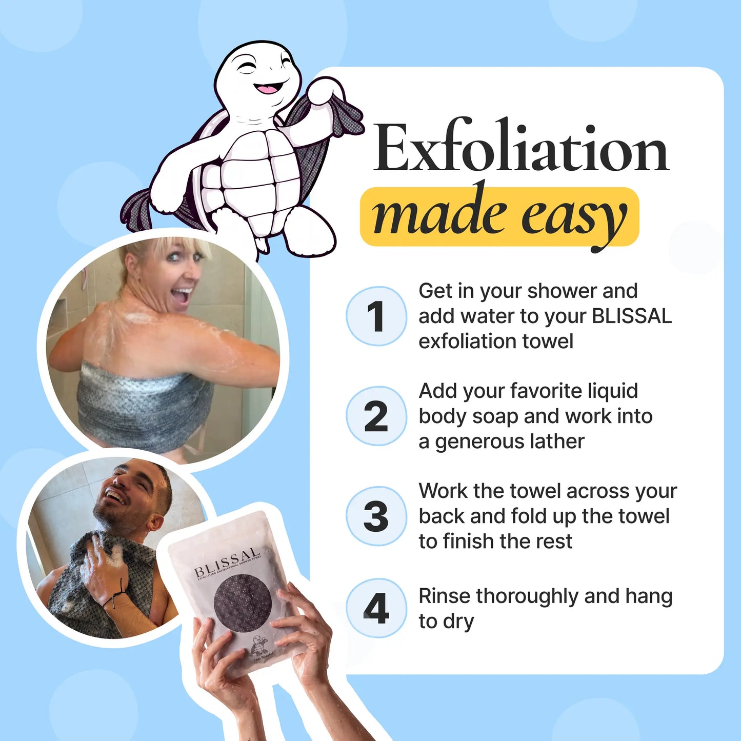 Aegiri Exfoliating Antibacterial Shower Towel