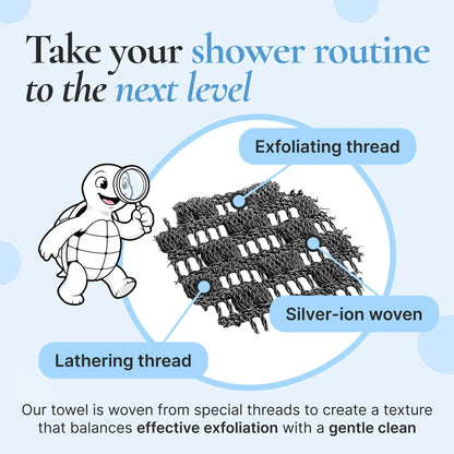 Aegiri Exfoliating Antibacterial Shower Towel