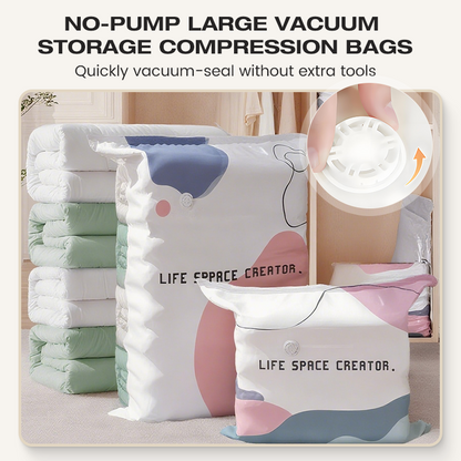 🎉2026 HOT SALE🎉 💞50K+ SOLD!🧳💨 No‑Pump Vacuum Storage Bags