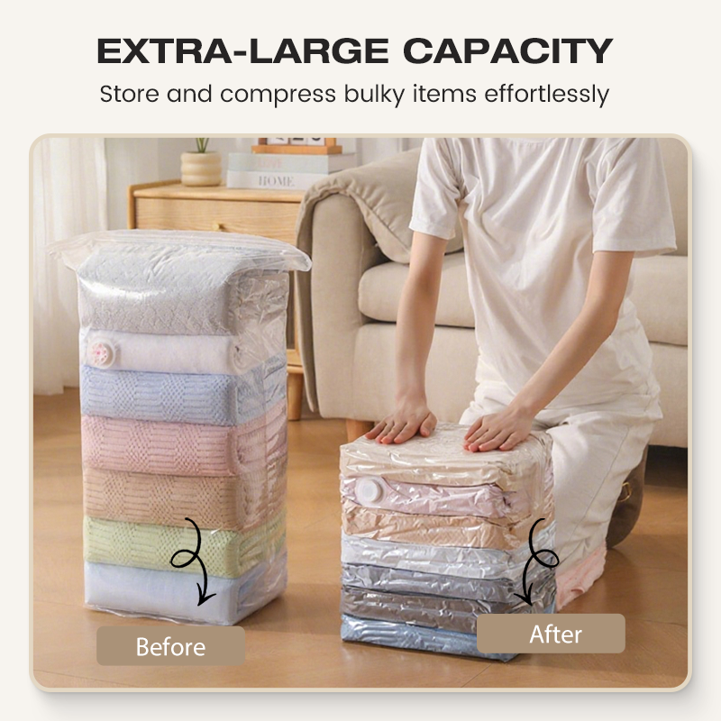 🎉2026 HOT SALE🎉 💞50K+ SOLD!🧳💨 No‑Pump Vacuum Storage Bags