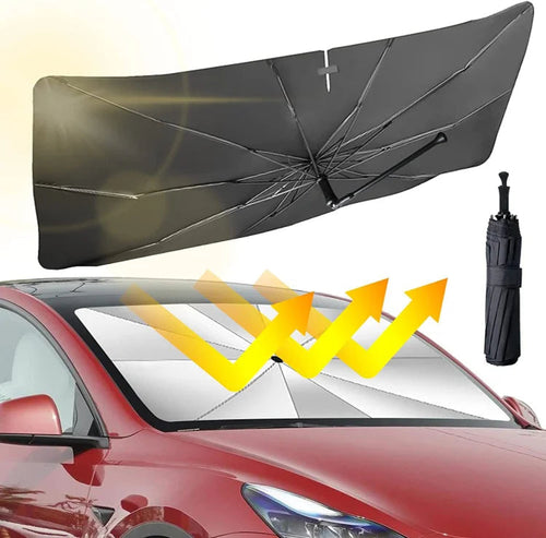🥳2026 HOT SALE🥳💞50K+ SOLD!☂️Car Windshield Sun Shade Umbrella – 360° bendable handle, no scratches.✨