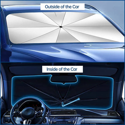 🥳2026 HOT SALE🥳💞50K+ SOLD!☂️Car Windshield Sun Shade Umbrella – 360° bendable handle, no scratches.✨