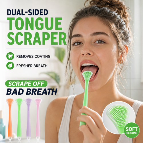 🔥🔥Buy More Get More Double-Sided Silicone Tongue Scraper